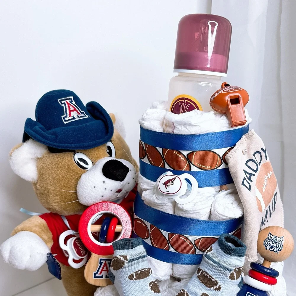 Sport Football Diaper cake, Baby shower gift